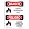 Signmission Safety Sign, OSHA Danger, 14" Height, Rigid Plastic, Liquid Petroleum Gas Spanish OS-DS-P-1014-VS-1423 - alternate 1